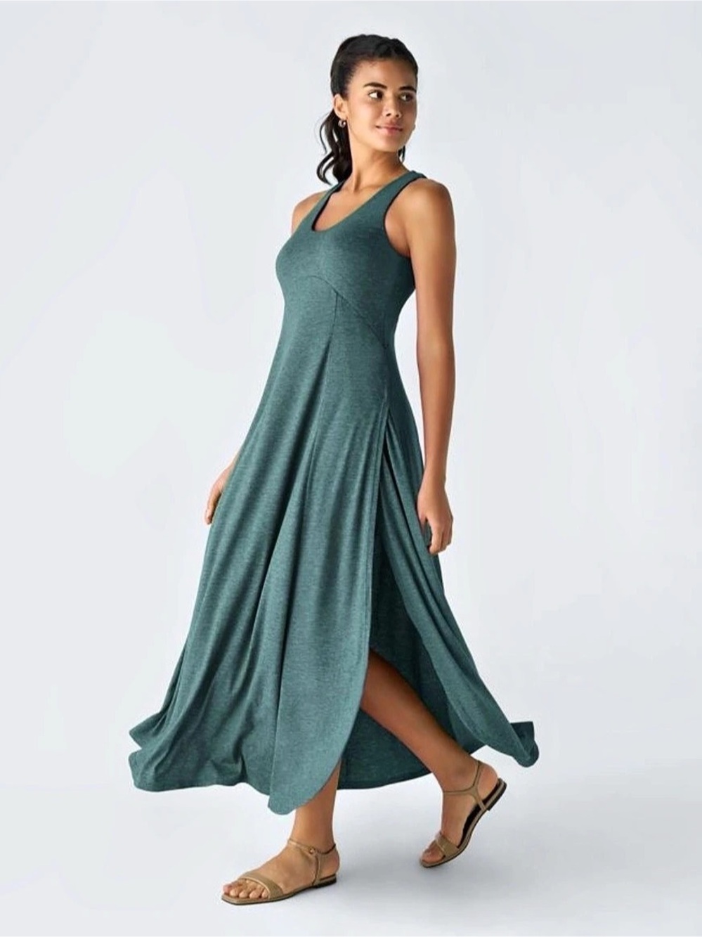 Halara Maxi Dress in Blue Size Large NWT